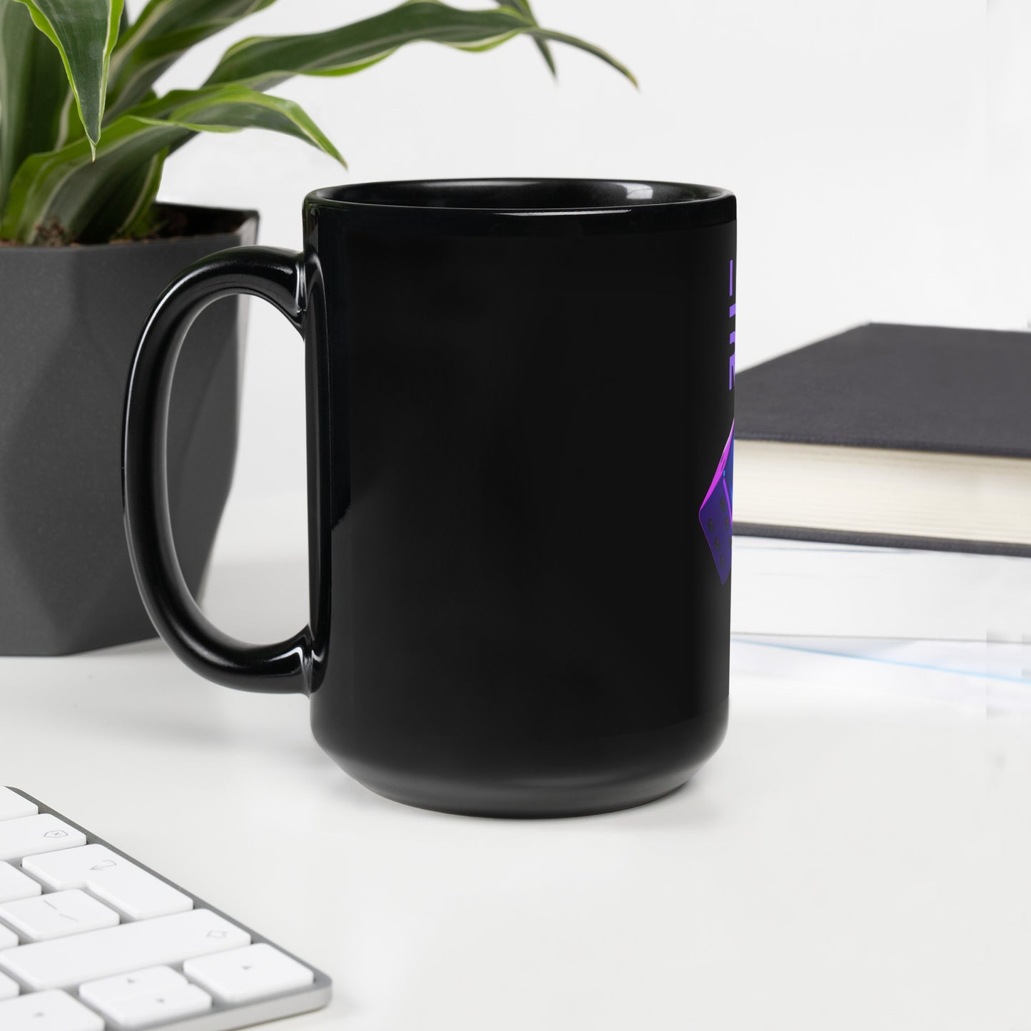 Let's Roll Black Coffee Mug