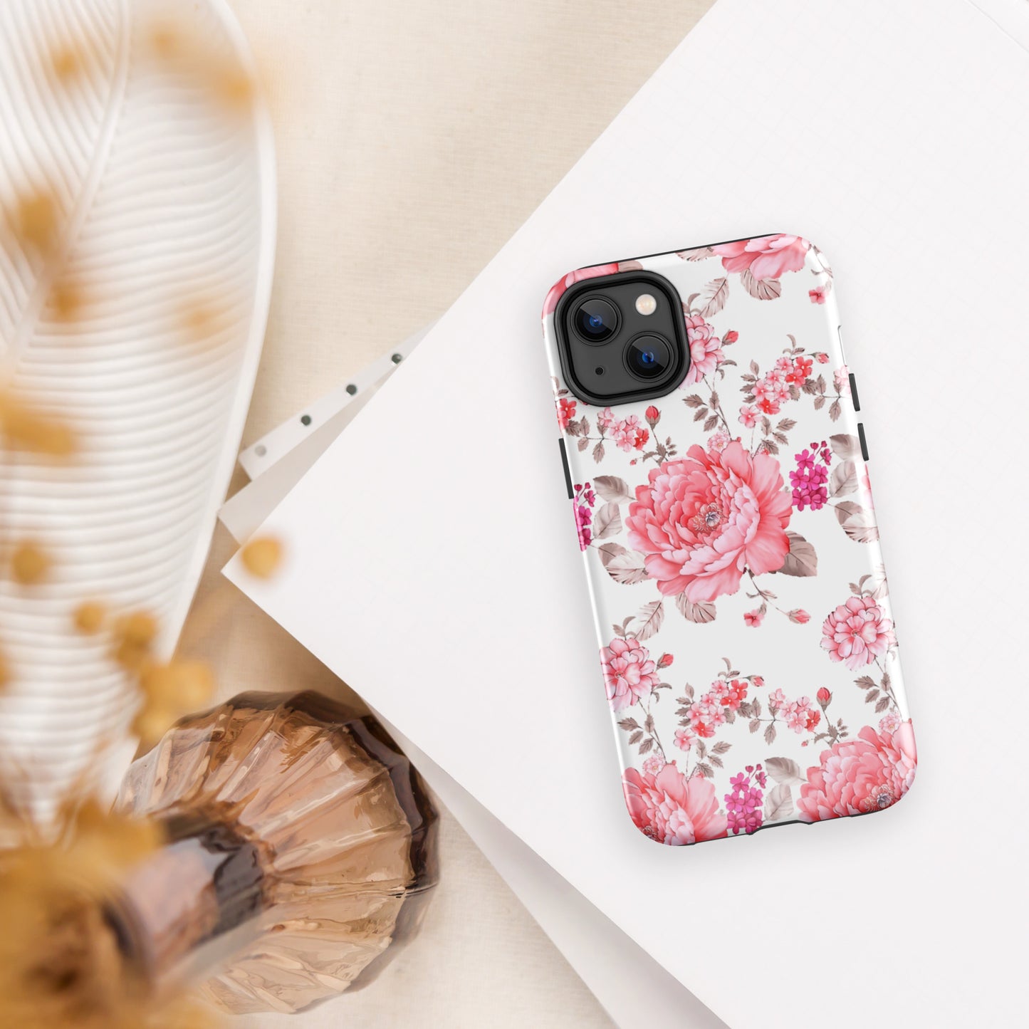 Pink Flowers Tough Case for iPhone®
