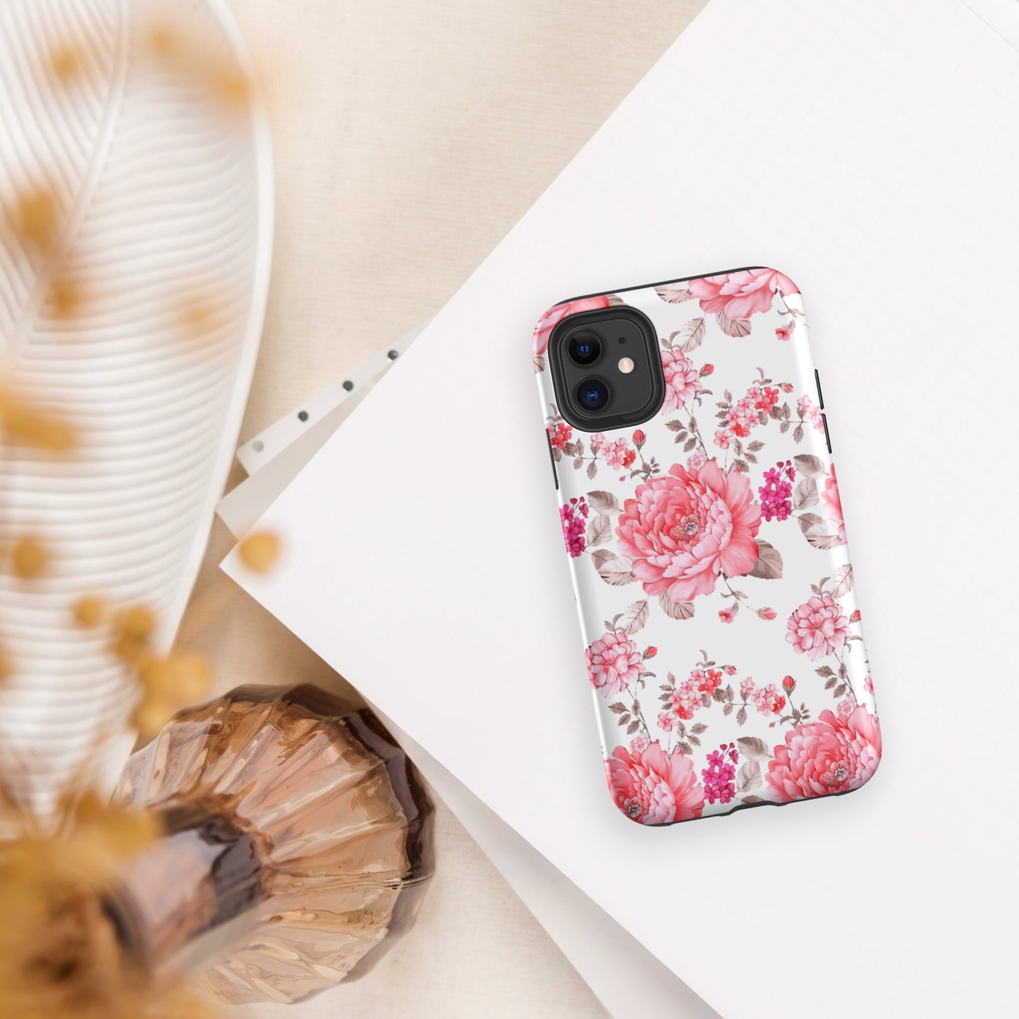 Pink Flowers Tough Case for iPhone®