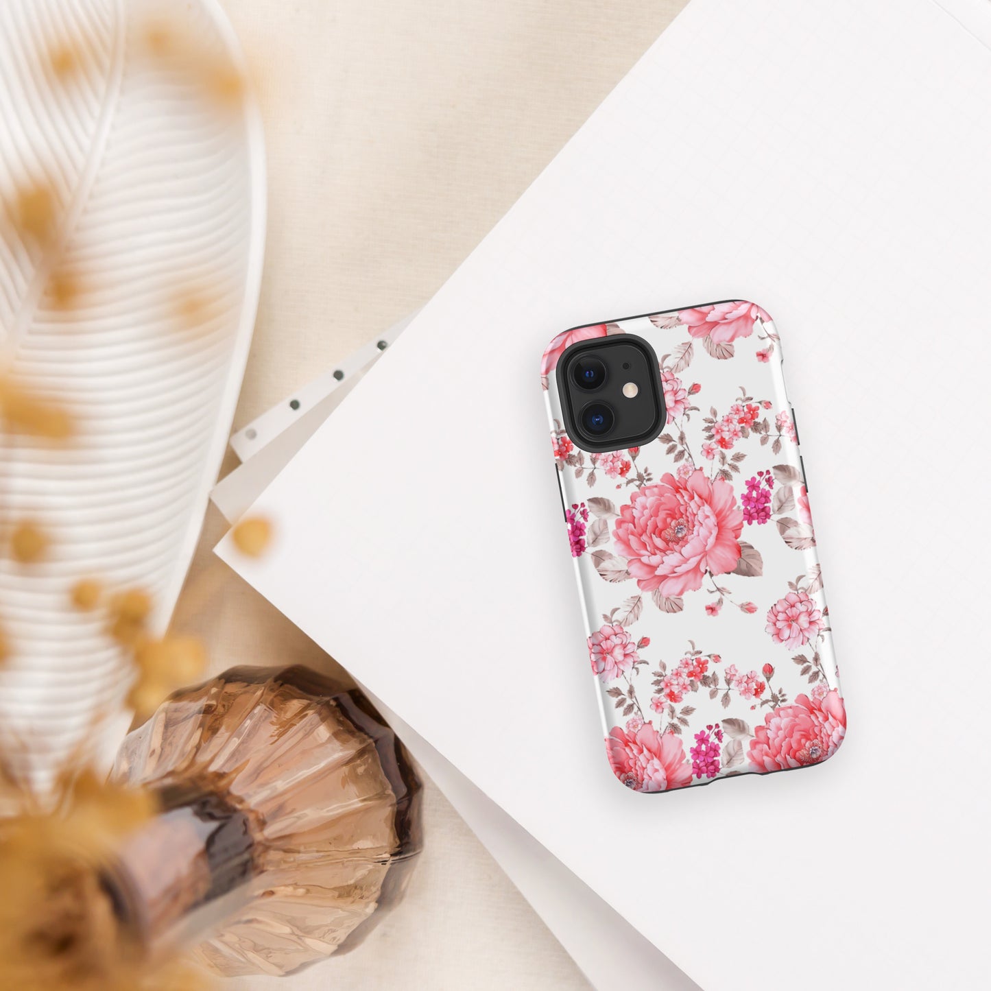 Pink Flowers Tough Case for iPhone®