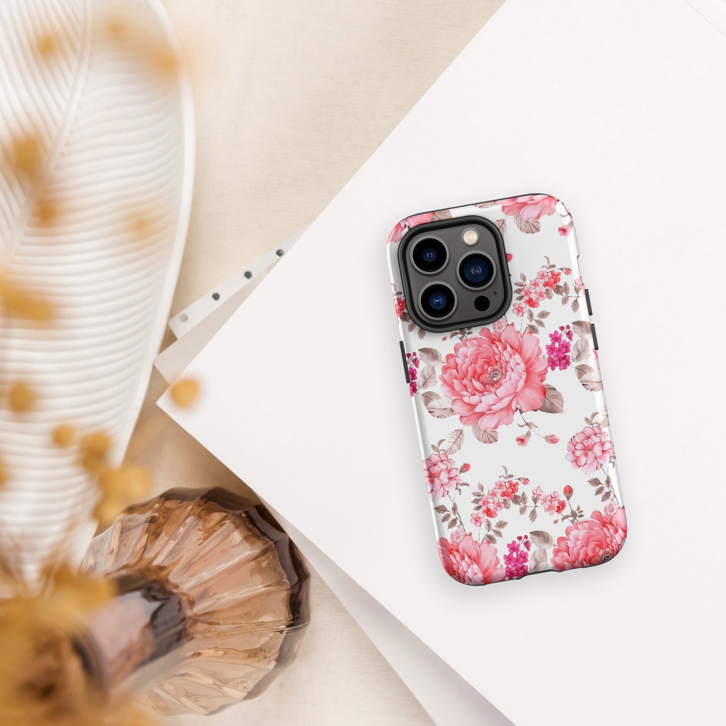 Pink Flowers Tough Case for iPhone®
