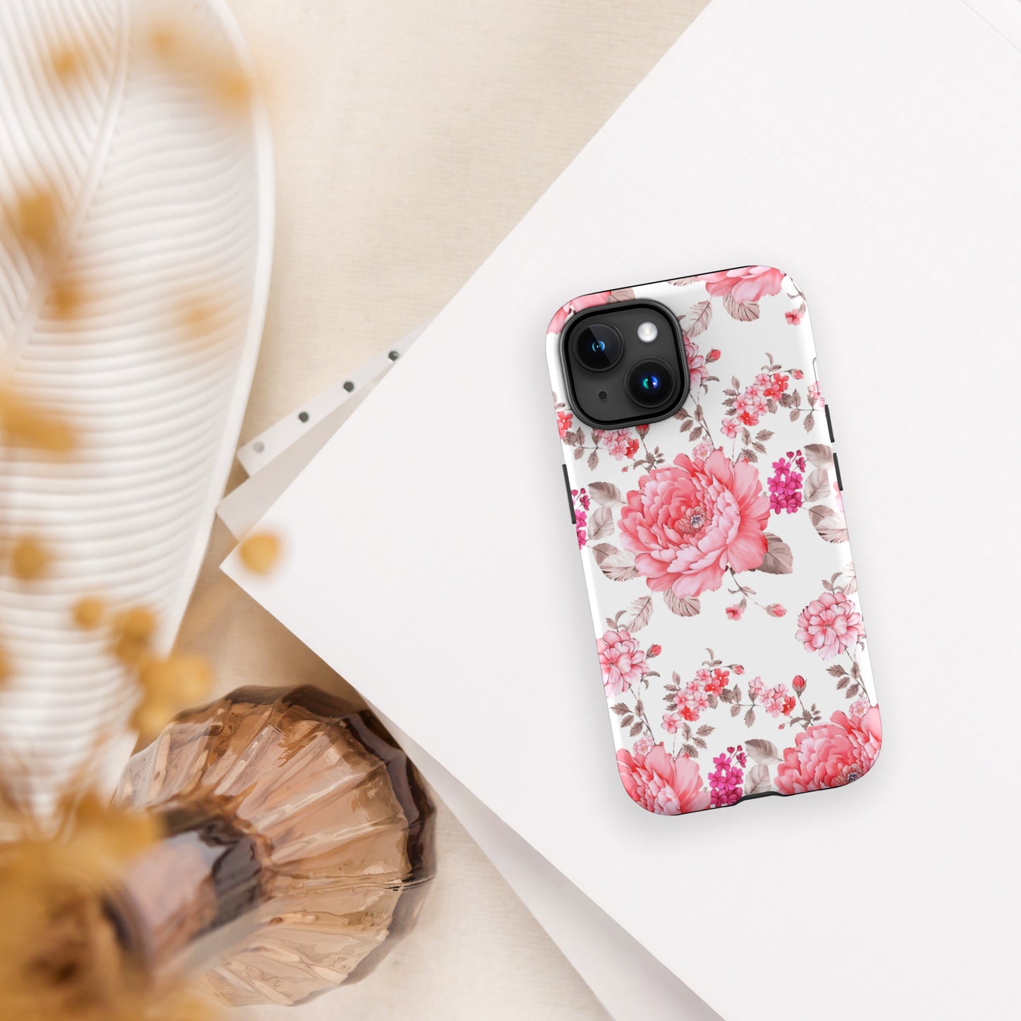 Pink Flowers Tough Case for iPhone®