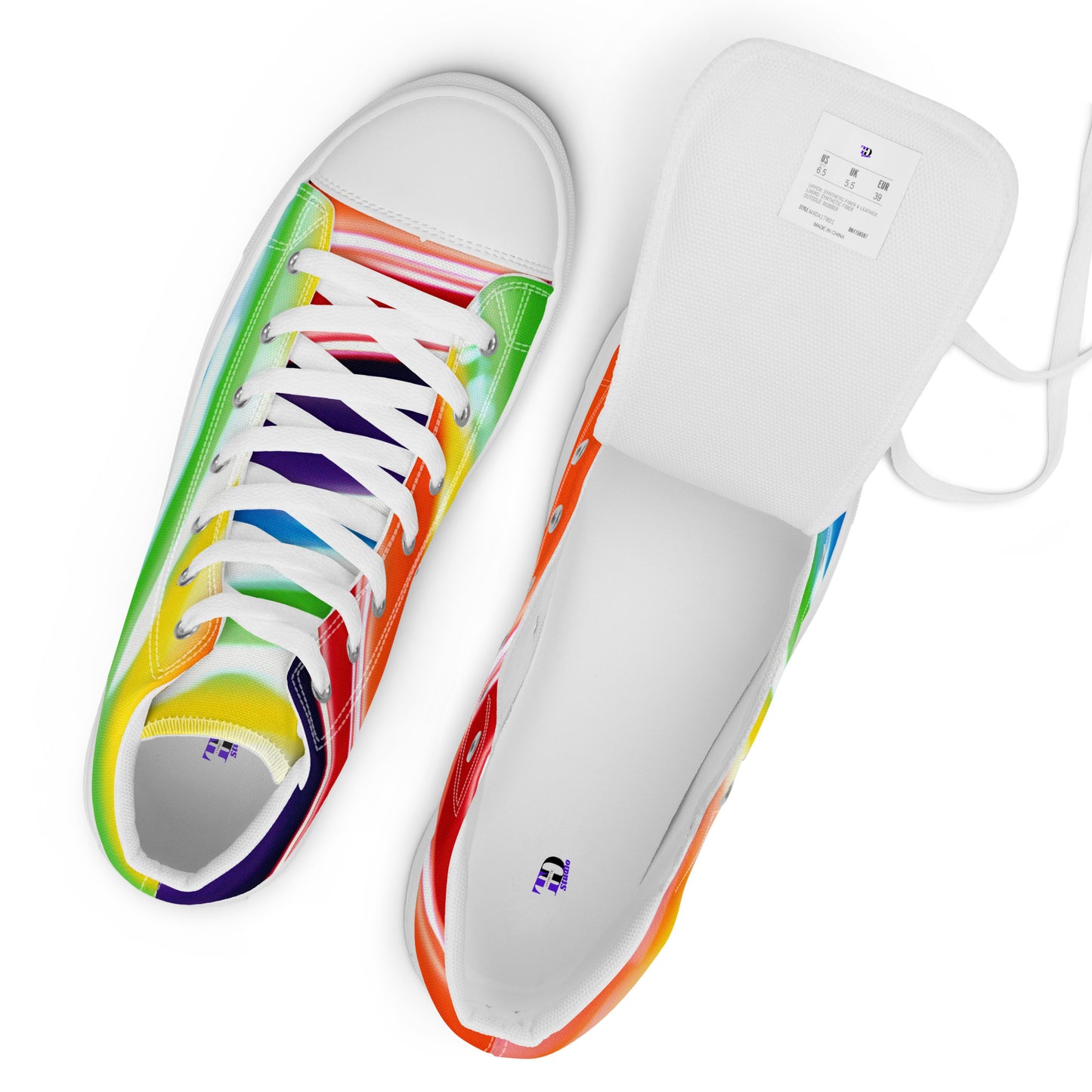 Multicolor Women’s high top canvas shoes