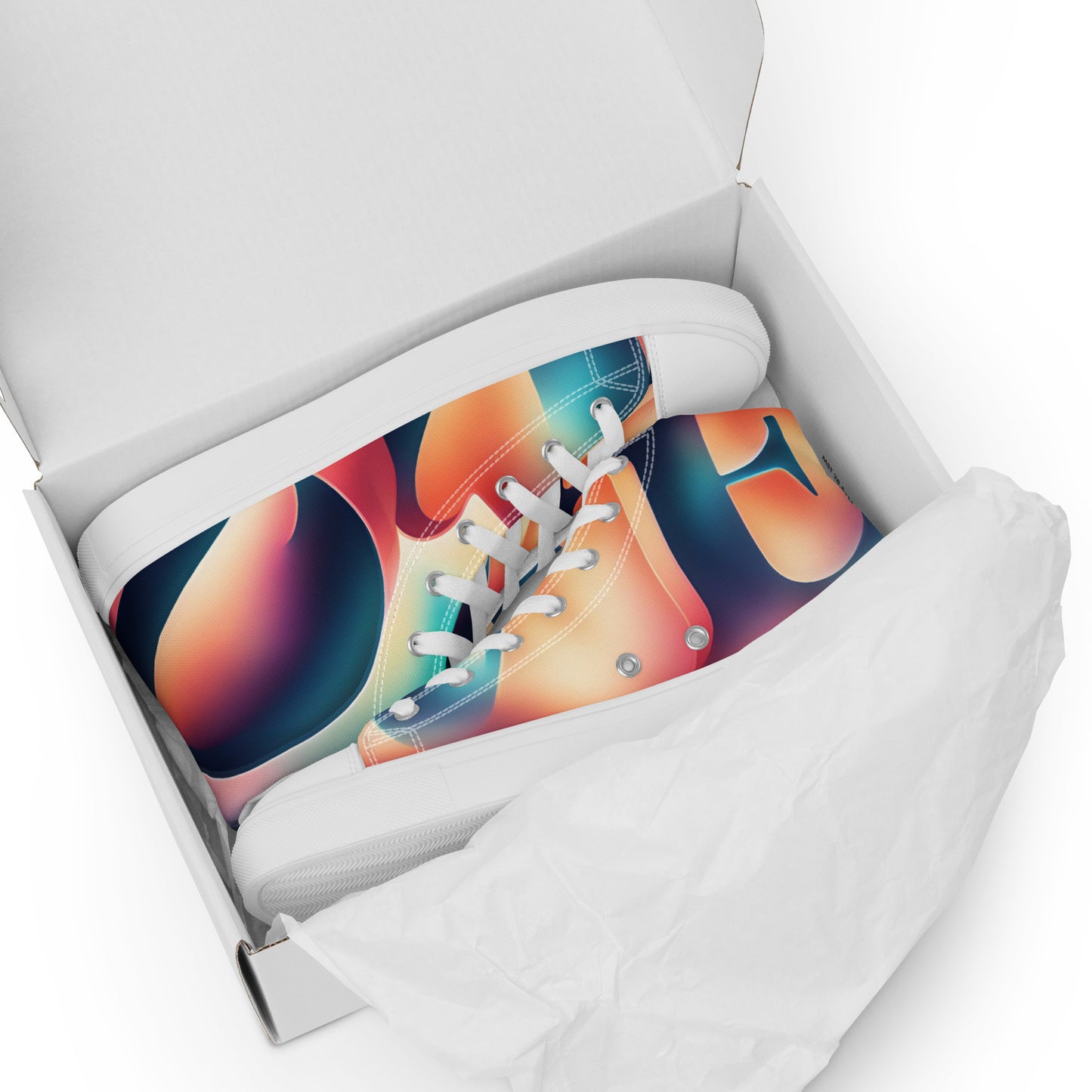 LOVE Women’s high top canvas shoes