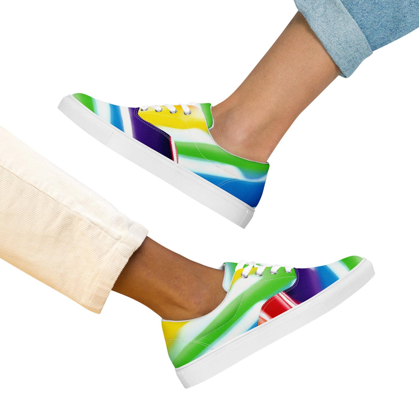Multicolor Women’s lace-up canvas shoes