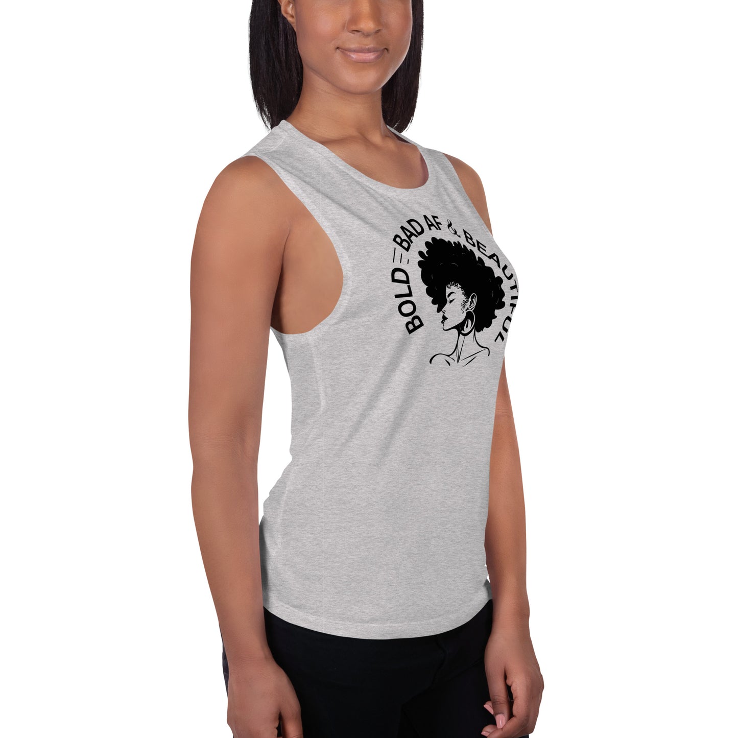 Bold, Bad AF & Beautiful Ladies’ Muscle Tank