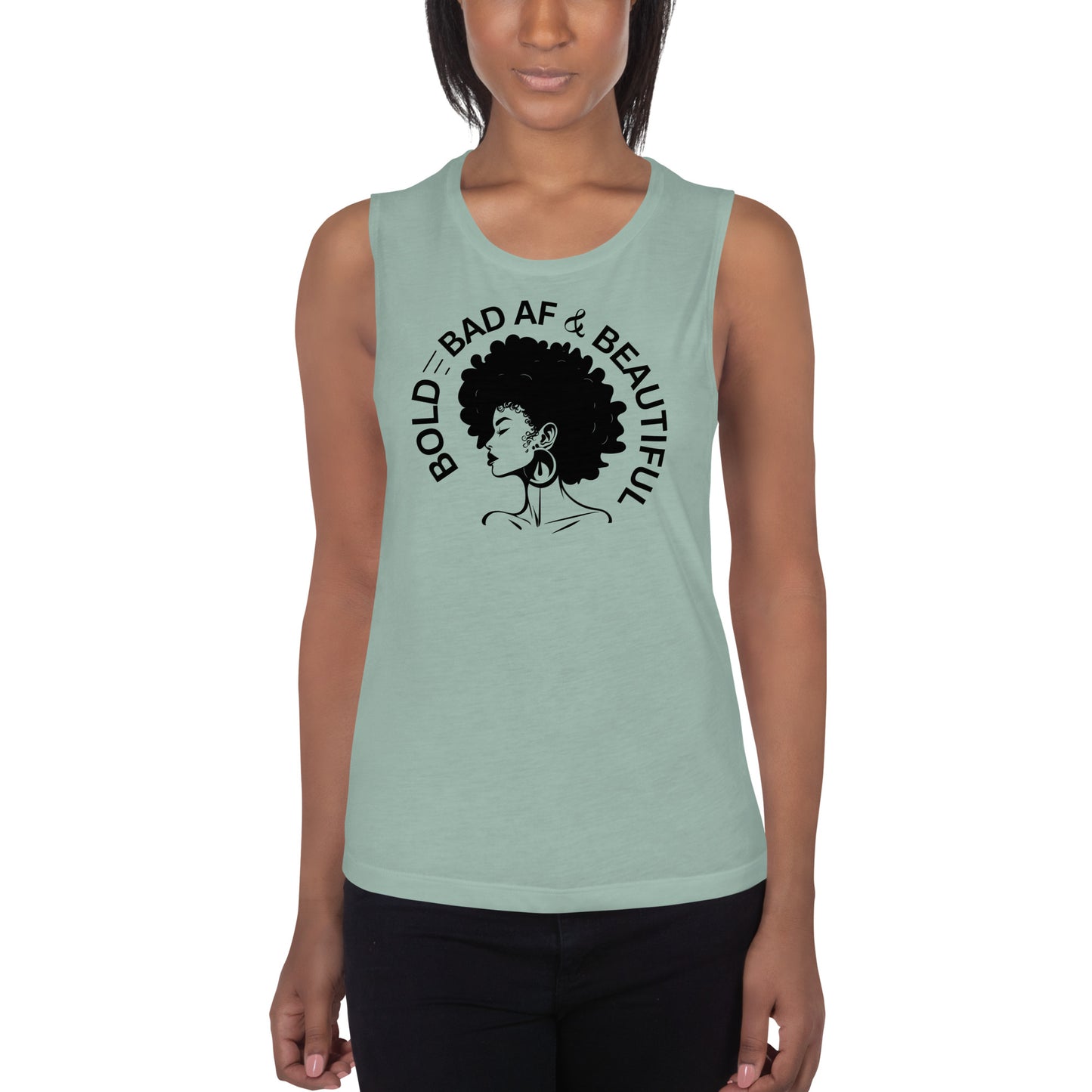 Bold, Bad AF & Beautiful Ladies’ Muscle Tank