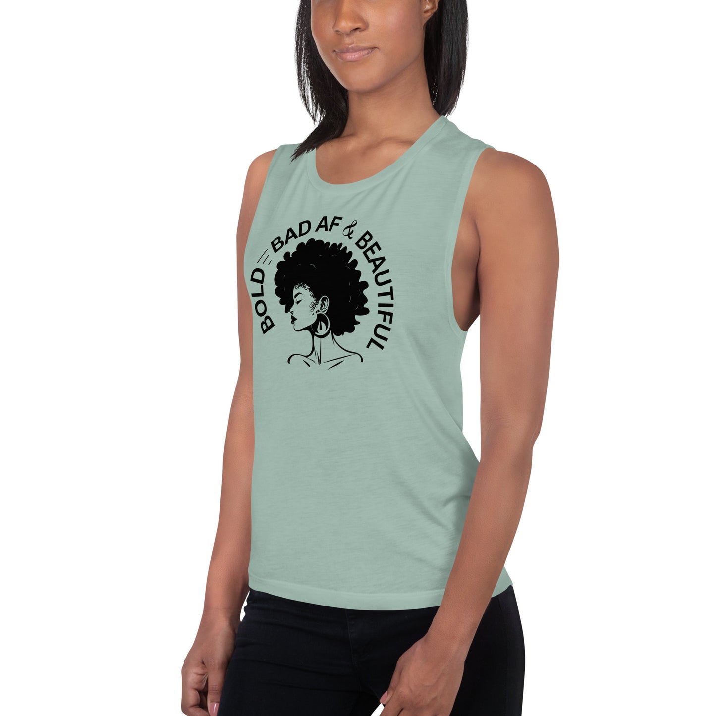 Bold, Bad AF & Beautiful Ladies’ Muscle Tank