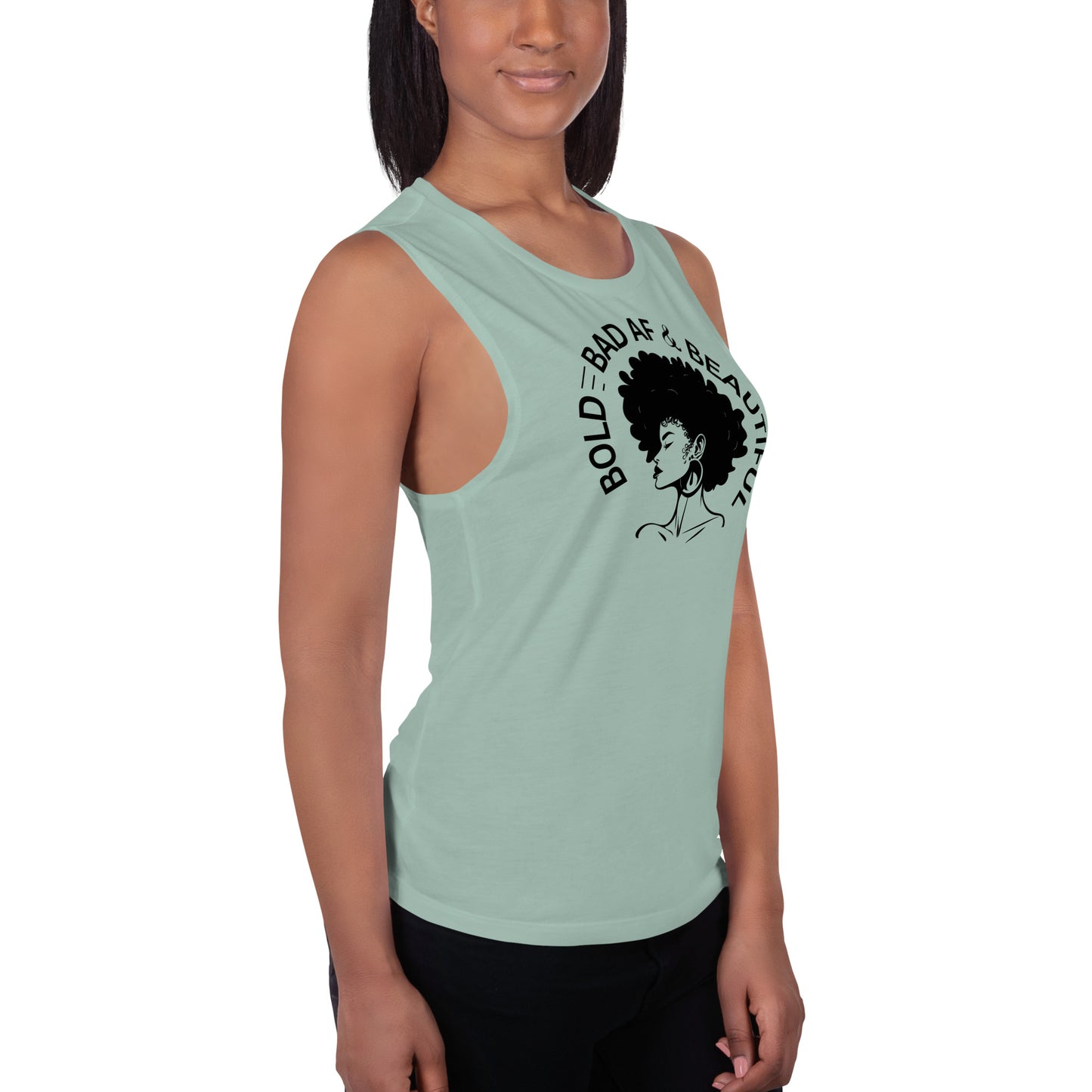 Bold, Bad AF & Beautiful Ladies’ Muscle Tank