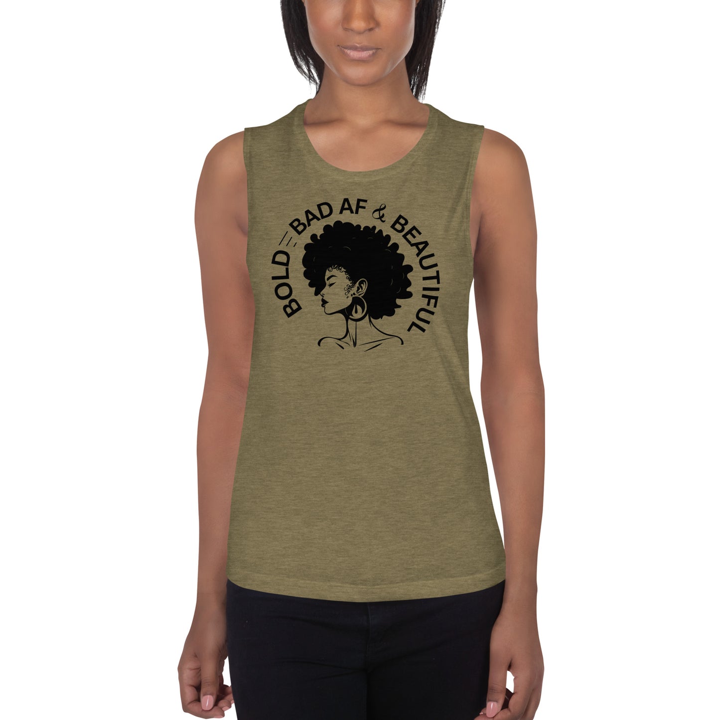 Bold, Bad AF & Beautiful Ladies’ Muscle Tank