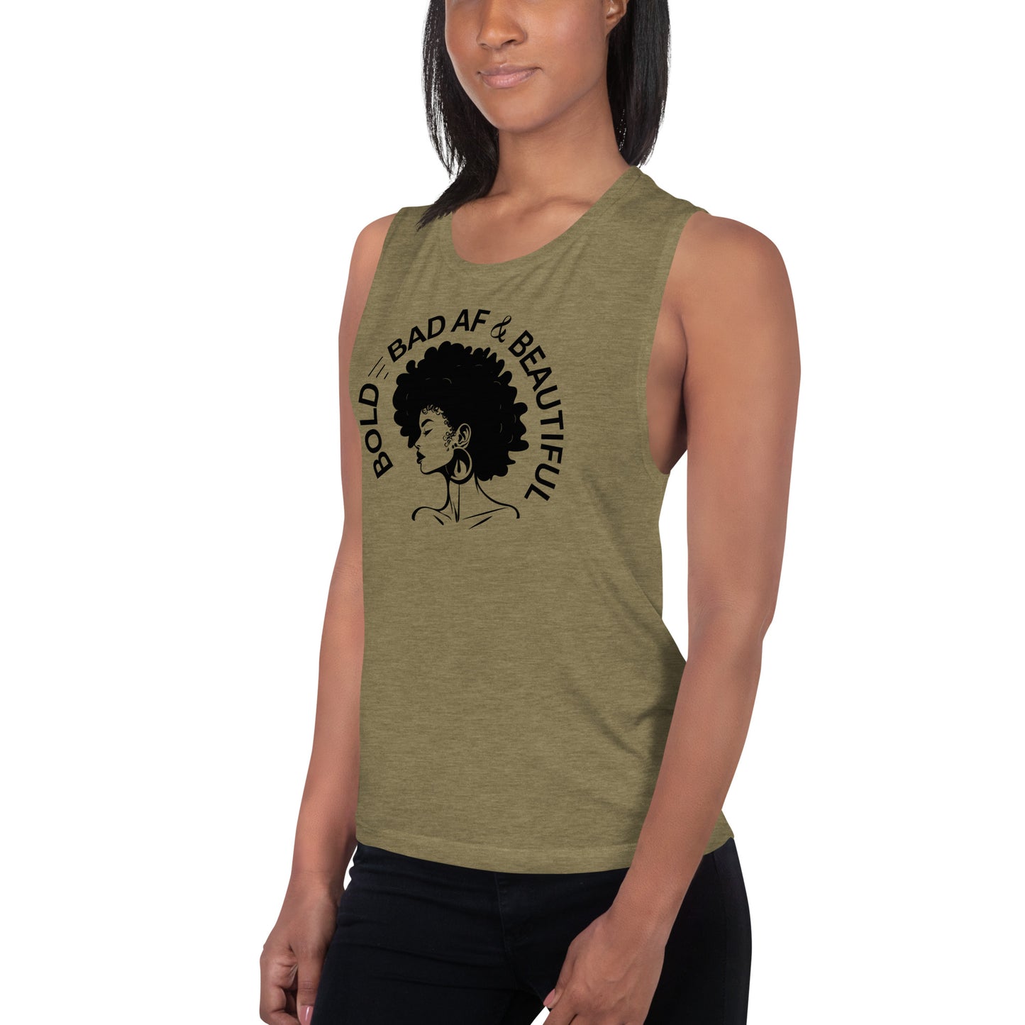 Bold, Bad AF & Beautiful Ladies’ Muscle Tank