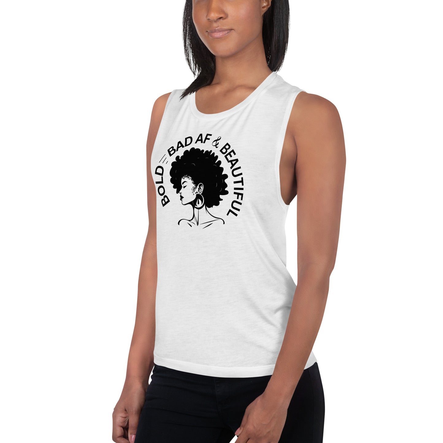 Bold, Bad AF & Beautiful Ladies’ Muscle Tank