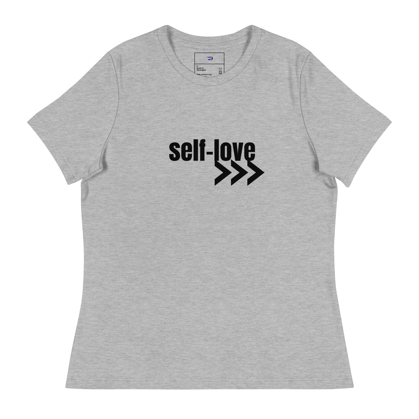Self-Love Women's Relaxed T-Shirt Front and Back Design