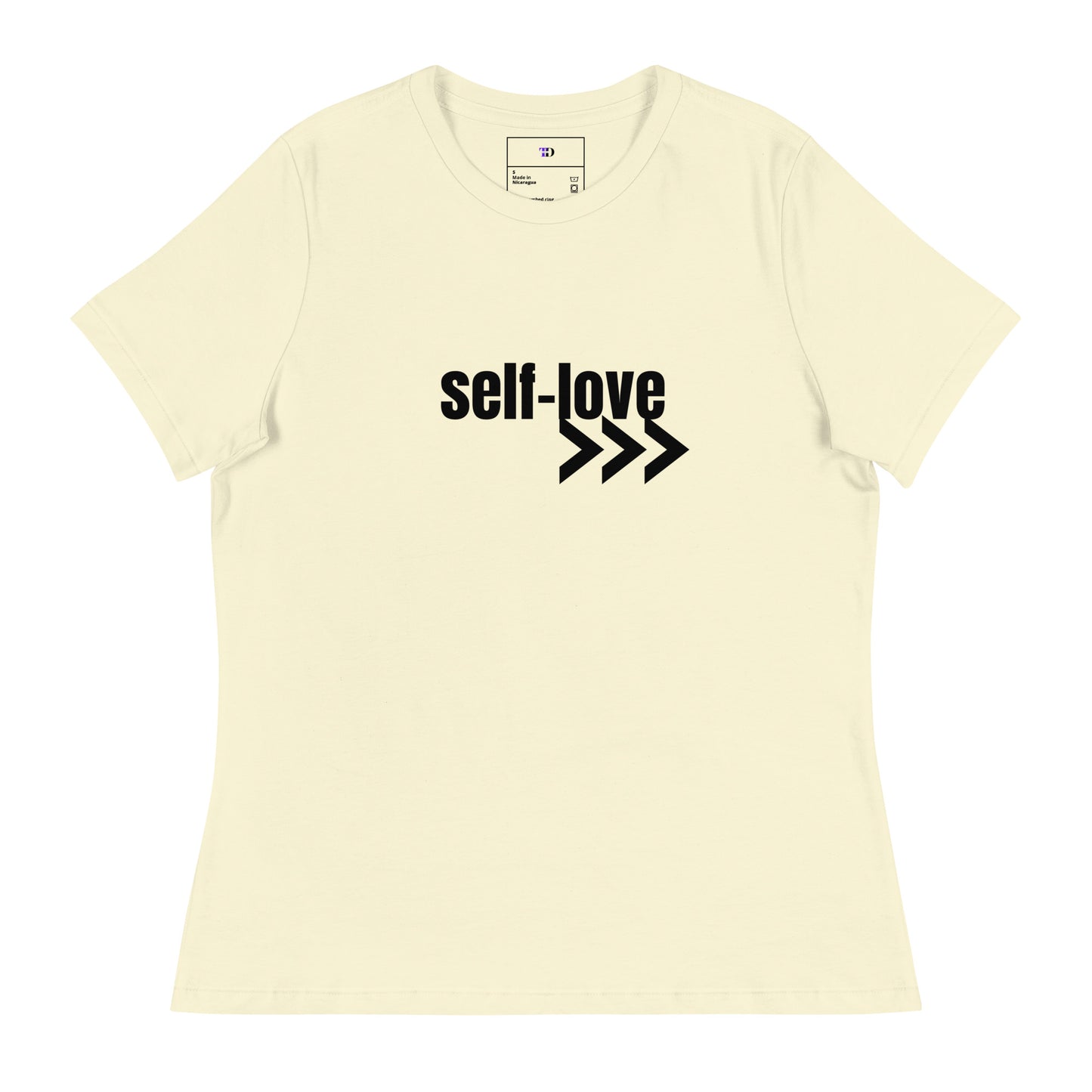 Self-Love Women's Relaxed T-Shirt Front and Back Design