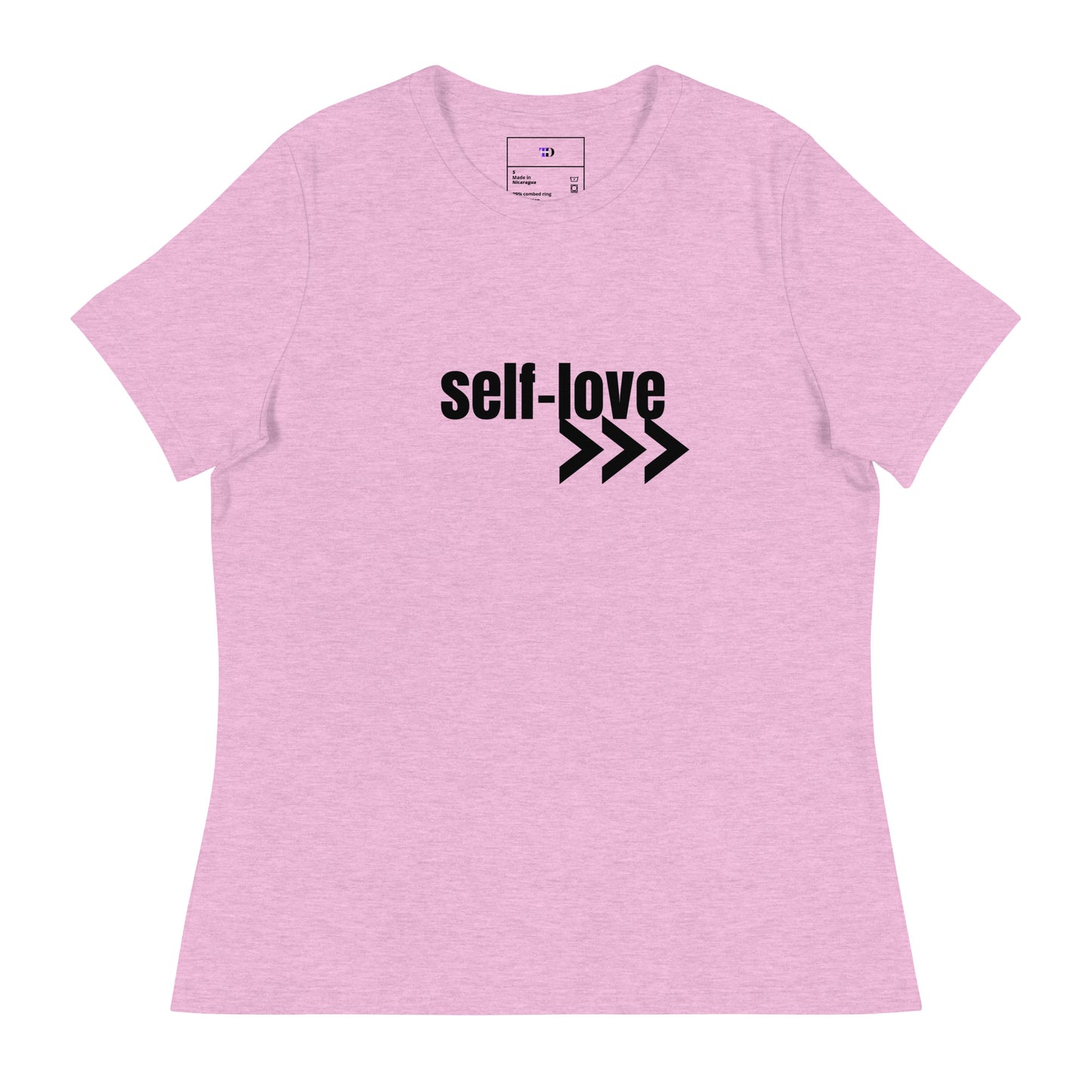 Self-Love Women's Relaxed T-Shirt Front and Back Design