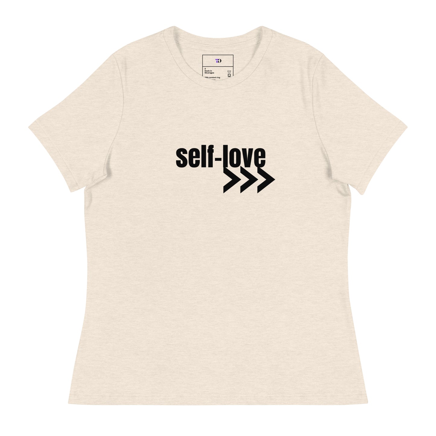 Self-Love Women's Relaxed T-Shirt Front and Back Design