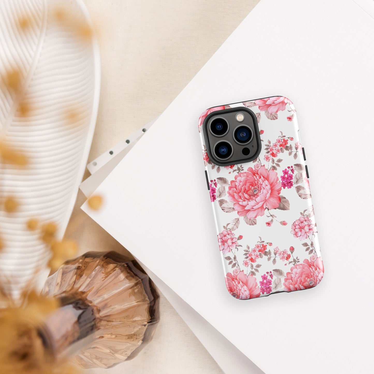 Pink Flowers Tough Case for iPhone®