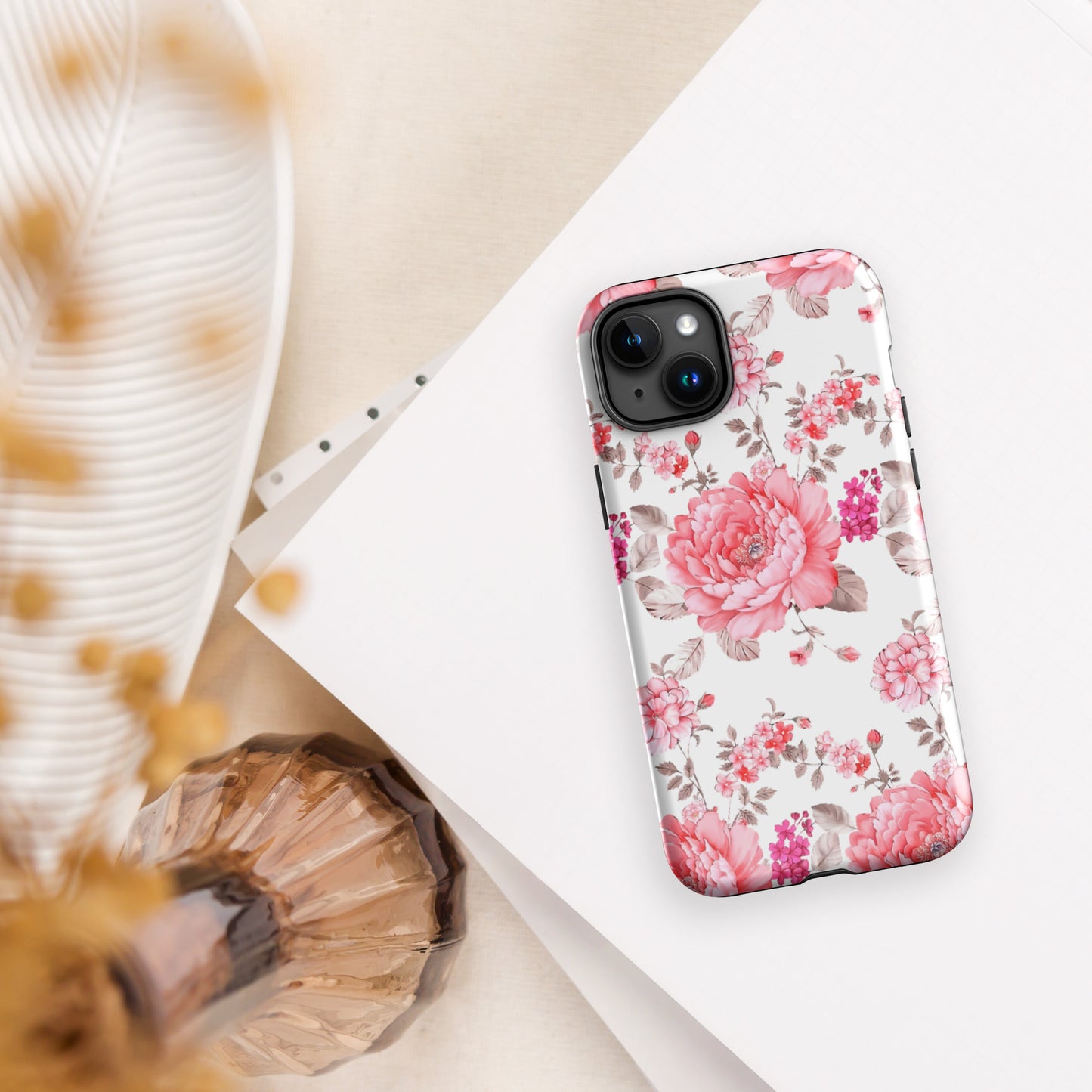 Pink Flowers Tough Case for iPhone®
