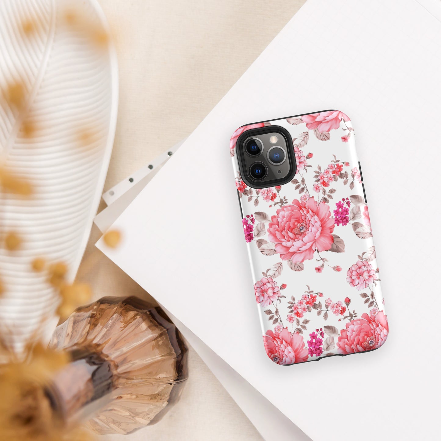 Pink Flowers Tough Case for iPhone®