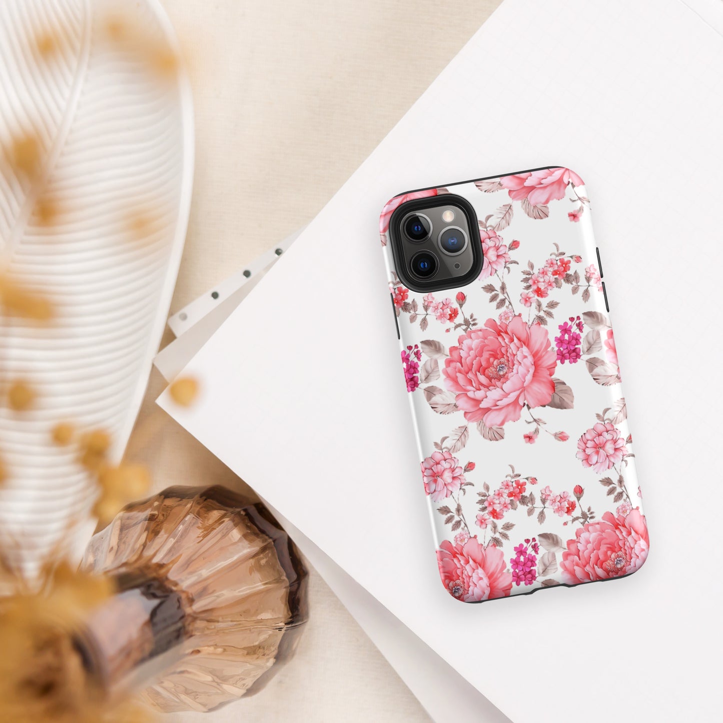 Pink Flowers Tough Case for iPhone®