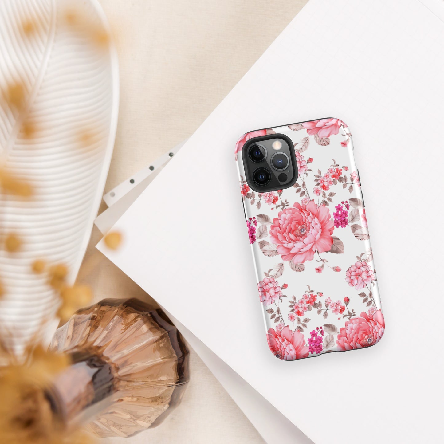 Pink Flowers Tough Case for iPhone®