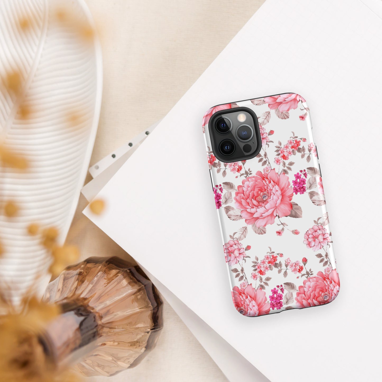 Pink Flowers Tough Case for iPhone®
