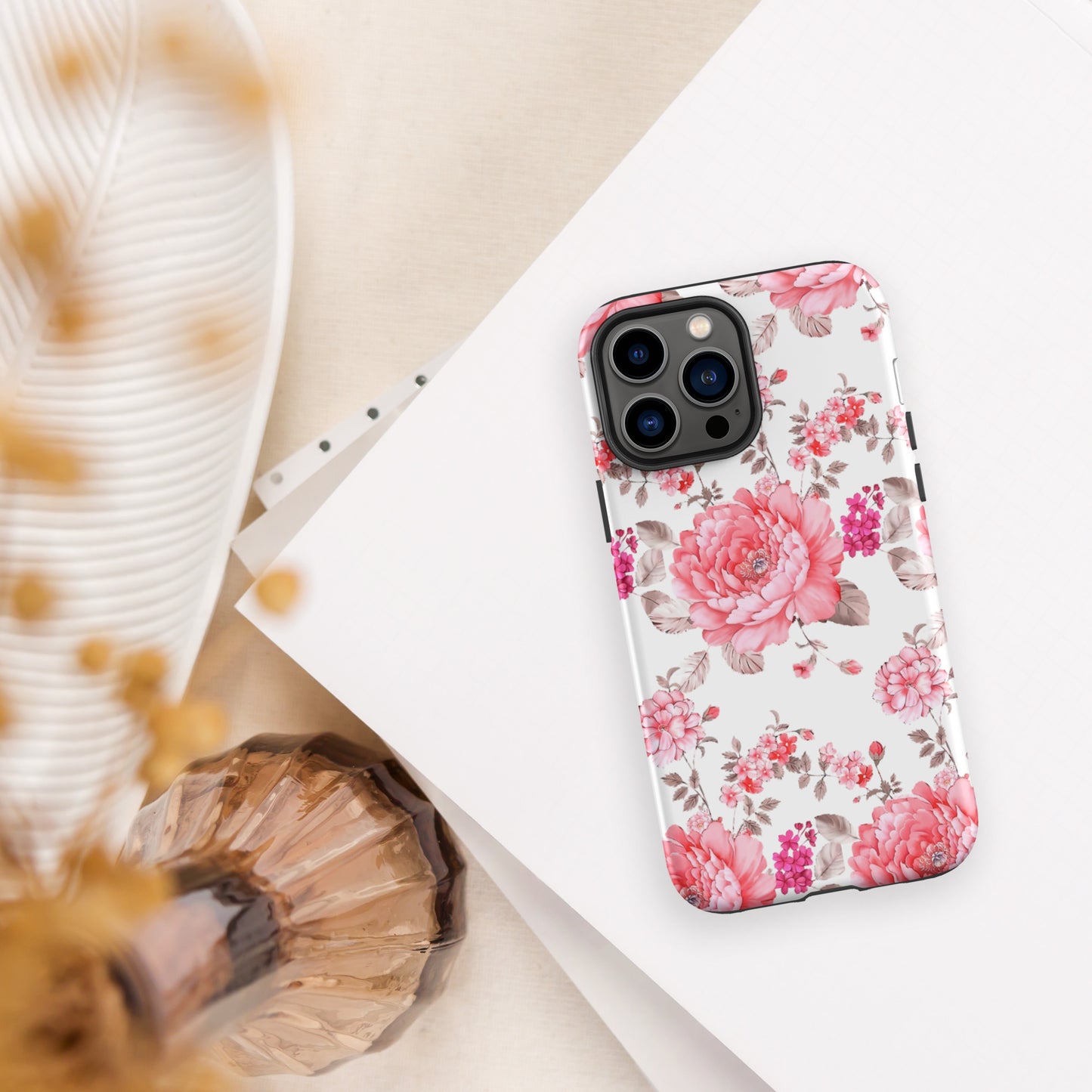 Pink Flowers Tough Case for iPhone®