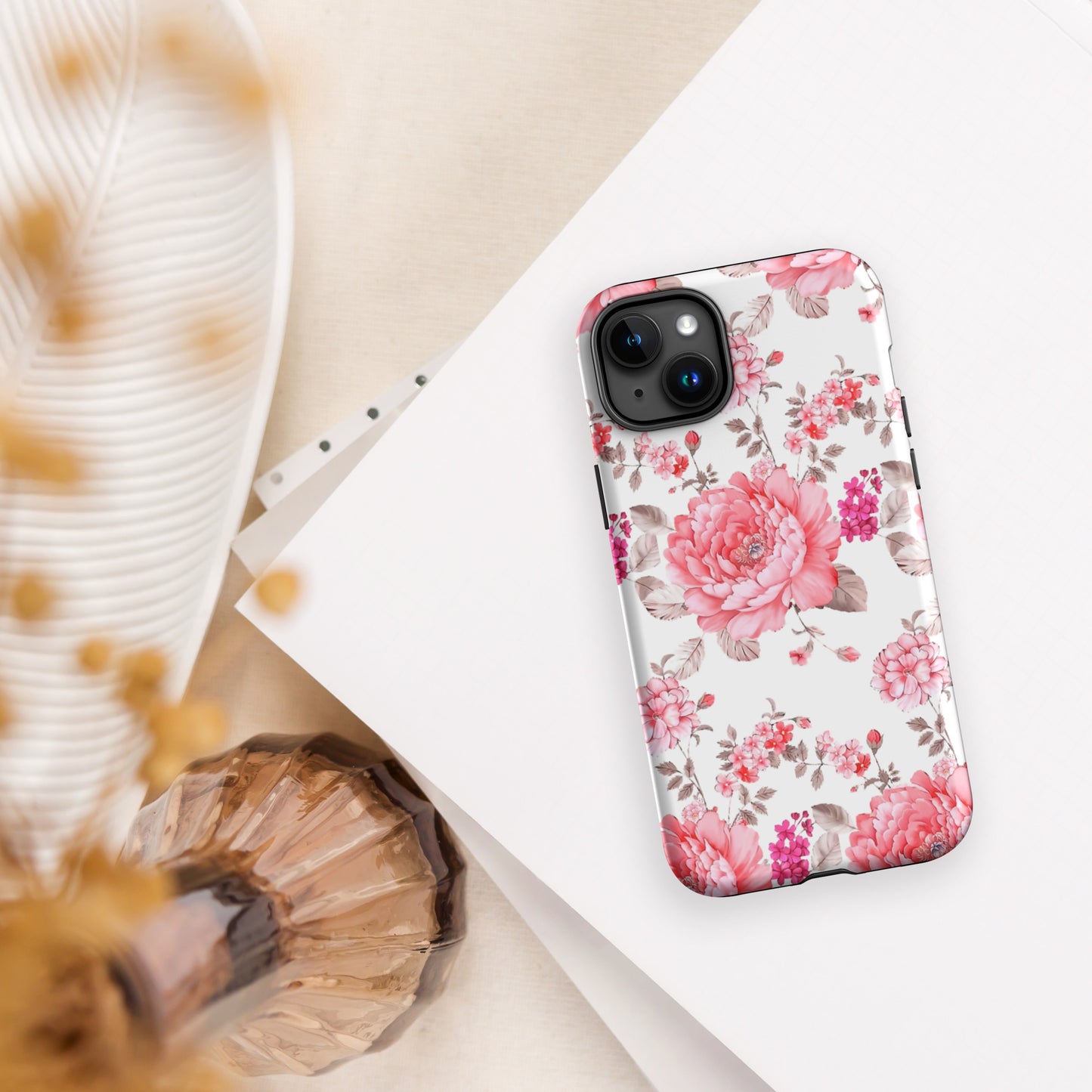 Pink Flowers Tough Case for iPhone®