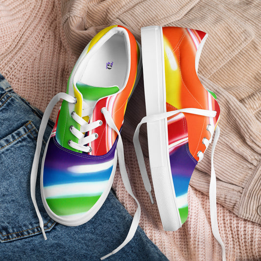 Multicolor Women’s lace-up canvas shoes
