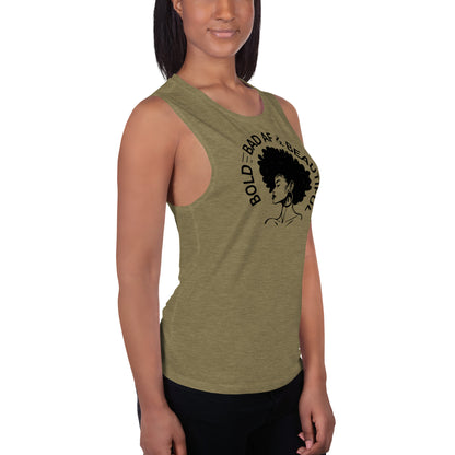 Bold, Bad AF & Beautiful Ladies’ Muscle Tank