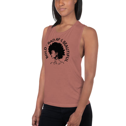 Bold, Bad AF & Beautiful Ladies’ Muscle Tank